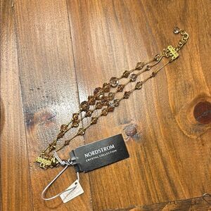 NWT Nordstrom Crystal Collection Gold Bracelet